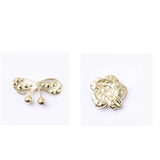 10PCS Retro Crystal Pearl Bowknot Flower Jewelry DIY Access.