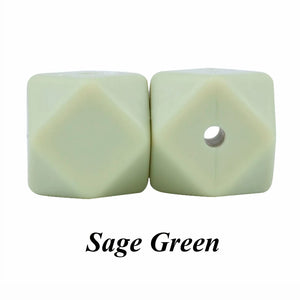 10 PCS Silicone Beads Teething Hexagon 14 MM /17MM