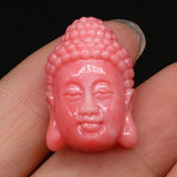 10 PCS Synthetic Coral Through Hole Beads Elephant Buddha Shape