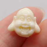 10 PCS Synthetic Coral Through Hole Beads Elephant Buddha Shape
