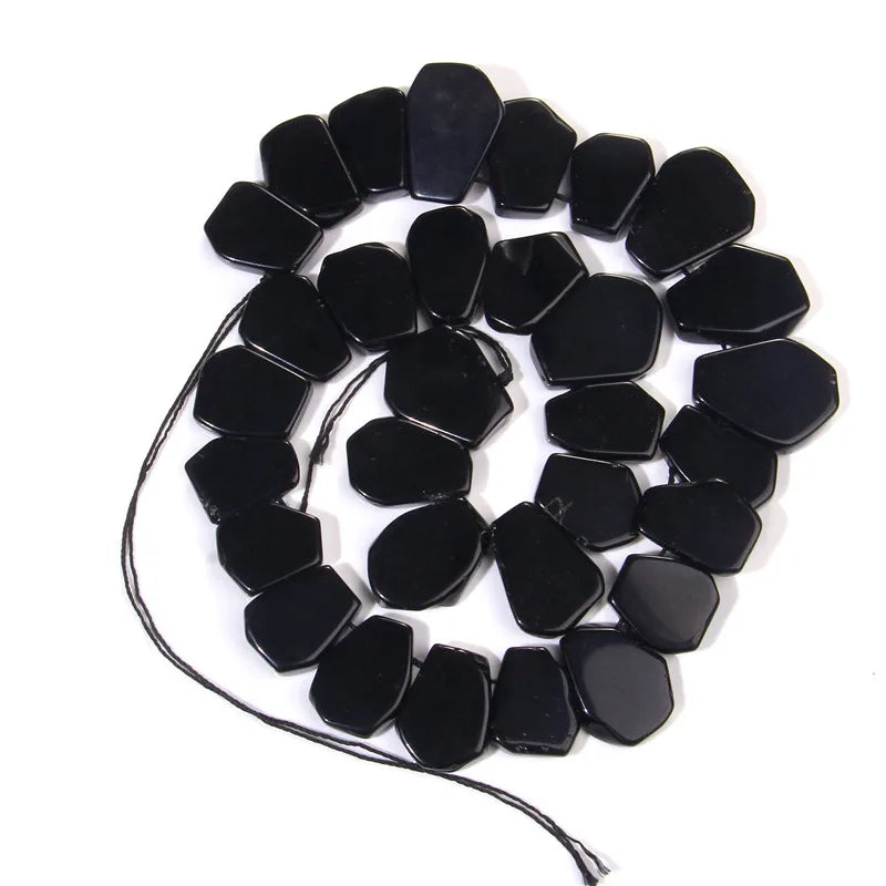 10 PCS Irregular Pentagon Stone Pendants Natural Stone Flat Piece Beads