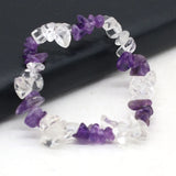 Natural Amethyst Clear Quartz Stone Hand String Reiki Healing Jewelry