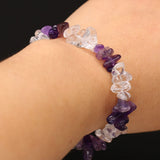Natural Amethyst Clear Quartz Stone Hand String Reiki Healing Jewelry