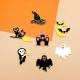 Alloy Halloween Ghost Earring Necklace Pendant