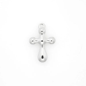 10Pcs 304 Stainless Steel Cross Charms Silver 22mm x 14mm