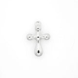 10Pcs 304 Stainless Steel Cross Charms Silver 22mm x 14mm