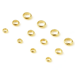 10 PCs Copper Beads Round Frames for DIY Jewelry Making 3mm 4mm 5mm