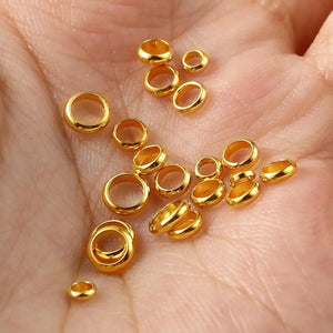 10 PCs Copper Beads Round Frames for DIY Jewelry Making 3mm 4mm 5mm