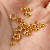 10 PCs Copper Beads Round Frames for DIY Jewelry Making 3mm 4mm 5mm