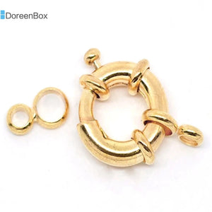 10 Pcs Doreen Box Copper Spring Clasps 25mm For DIY Jewelry Making
