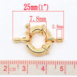 10 Pcs Doreen Box Copper Spring Clasps 25mm For DIY Jewelry Making
