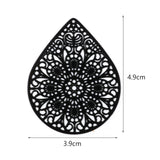 10 PCs Hollow Flowers Drop Filigree Pendants Painted Flower Charms
