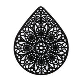 10 PCs Hollow Flowers Drop Filigree Pendants Painted Flower Charms