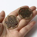 10pcs Snowflake Charms for Jewelry Making Christmas Pendants