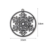 10pcs Snowflake Charms for Jewelry Making Christmas Pendants
