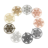 10pcs Snowflake Charms for Jewelry Making Christmas Pendants