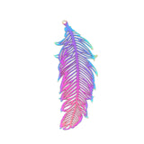 10 PCs Stainless Steel Galaxy Charms Half Moon Purple Cat Pendant