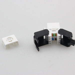 10-Pack Cat6A RJ45 - Toolless 180 Degree Ethernet Wall Coupler