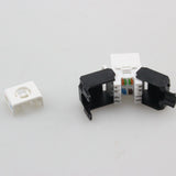 10-Pack Cat6A RJ45 - Toolless 180 Degree Ethernet Wall Coupler