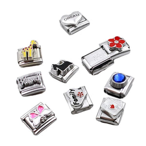 10 Pack Italian Charm Links Bracelet Jewelry DIY Making Parts