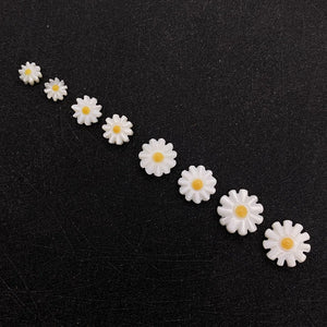 10 Pack Natural Pearl Shell Beads Small Daisy Shaped Loose Bead DIY 6-12