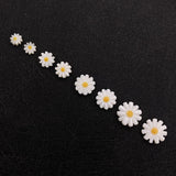 10 Pack Natural Pearl Shell Beads Small Daisy Shaped Loose Bead DIY 6-12