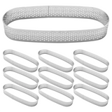 10 Pack Oval Tart Ring, Perforated Baking Ring, Stainless Steel Cake Tart Mold