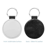 10 Pack Sublimation Blanks PU Leather DIY Heat Transfer Keyring