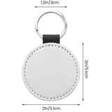 10 Pack Sublimation Blanks PU Leather DIY Heat Transfer Keyring