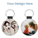 10 Pack Sublimation Blanks PU Leather DIY Heat Transfer Keyring