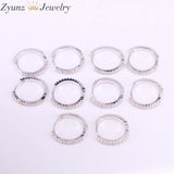 10 Pairs 14mm Clear Crystal Stone Hoop Earrings Jewelry for Women
