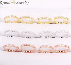 10 Pairs 14mm Clear Crystal Stone Hoop Earrings Jewelry for Women