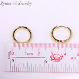 10 Pairs 14mm Clear Crystal Stone Hoop Earrings Jewelry for Women