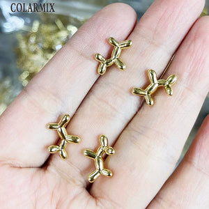 Balloon Dog Stud Earrings 18K Plate Charm Stud Earring for Women