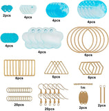 10 Pairs Shell Earring Making Kits Flat Round Heart Flower Shell Charms Pandents