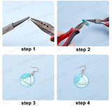 10 Pairs Shell Earring Making Kits Flat Round Heart Flower Shell Charms Pandents