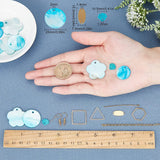 10 Pairs Shell Earring Making Kits Flat Round Heart Flower Shell Charms Pandents