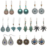 Bohemian Vintage Dangle Earring Set - Retro Boho Drop Earrings