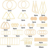 10 Pairs DIY Geometry Earring Making Kit with Charms & Hooks