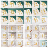 10 Pairs CZ Geometric Moon Heart Earrings