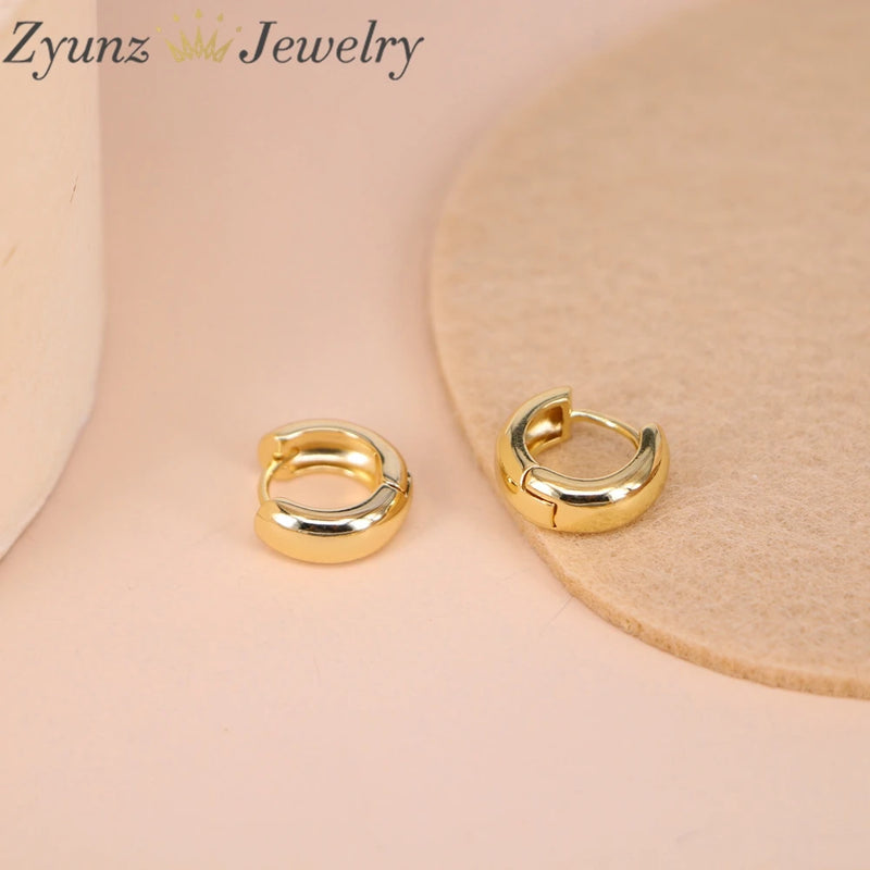 10 Pairs Hoop Earrings Copper Round Circle Statement Vintage Jewelry