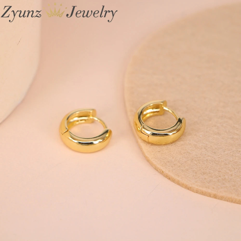10 Pairs Hoop Earrings Copper Round Circle Statement Vintage Jewelry