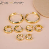 10 Pairs Hoop Earrings Copper Round Circle Statement Vintage Jewelry