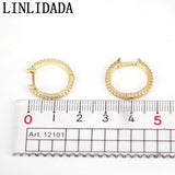 10 Pairs Silver CZ Zirconia Pave Hoop Earrings Jewelry Accessories