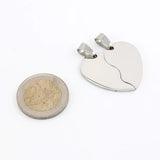 10 Pairs Split Heart Stainless Steel Charm Pendant 2 Half Heart Tag Pendants