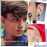 10 Pairs CZ Magnet Stud Earrings Stainless Steel Non Piercing Magnetic Set