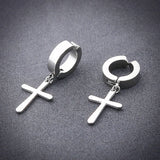 10 Pairs Magnetic Stud Earrings CZ Cross Dangle