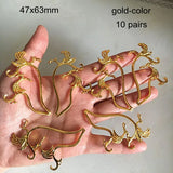 10 Pairs Metal Filigree Lucky Birds Scroll DIY Hair Accessory Materials