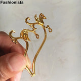 10 Pairs Metal Filigree Lucky Birds Scroll DIY Hair Accessory Materials