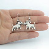 10 Pairs Bull Terrier Dog Dangle Earrings, Retro Cartoon Pet Jewelry for Women